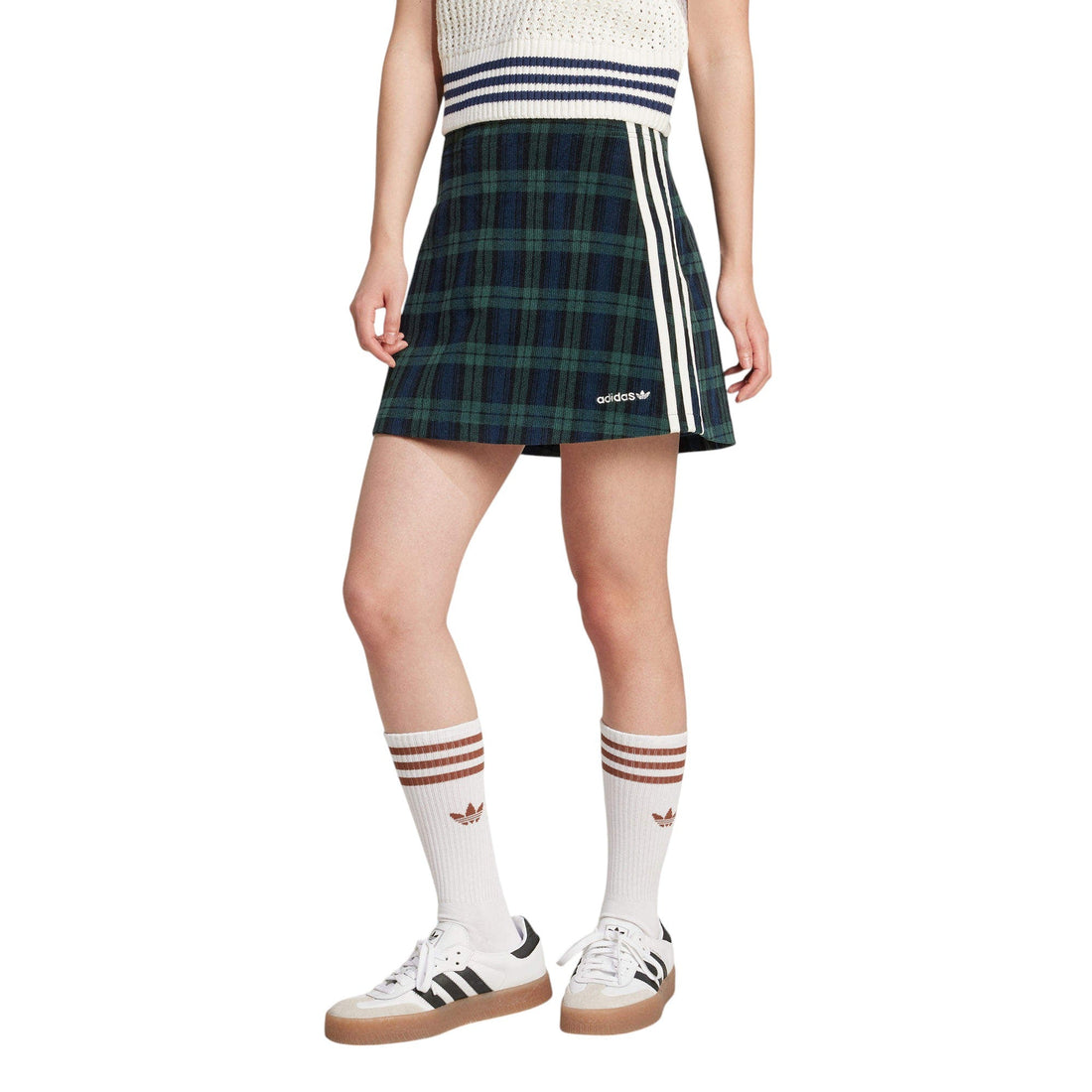 ADIDAS ORIGINALS CORDUROY TARTAN SKIRT